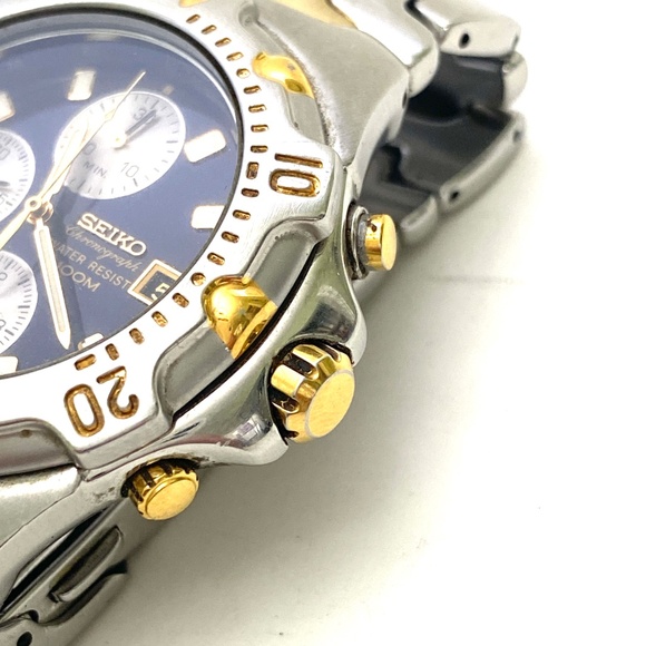 Vintage Seiko 7T32-6M49 Chronograph Alarm Men's Wrist Watch - Picture 4 of 7